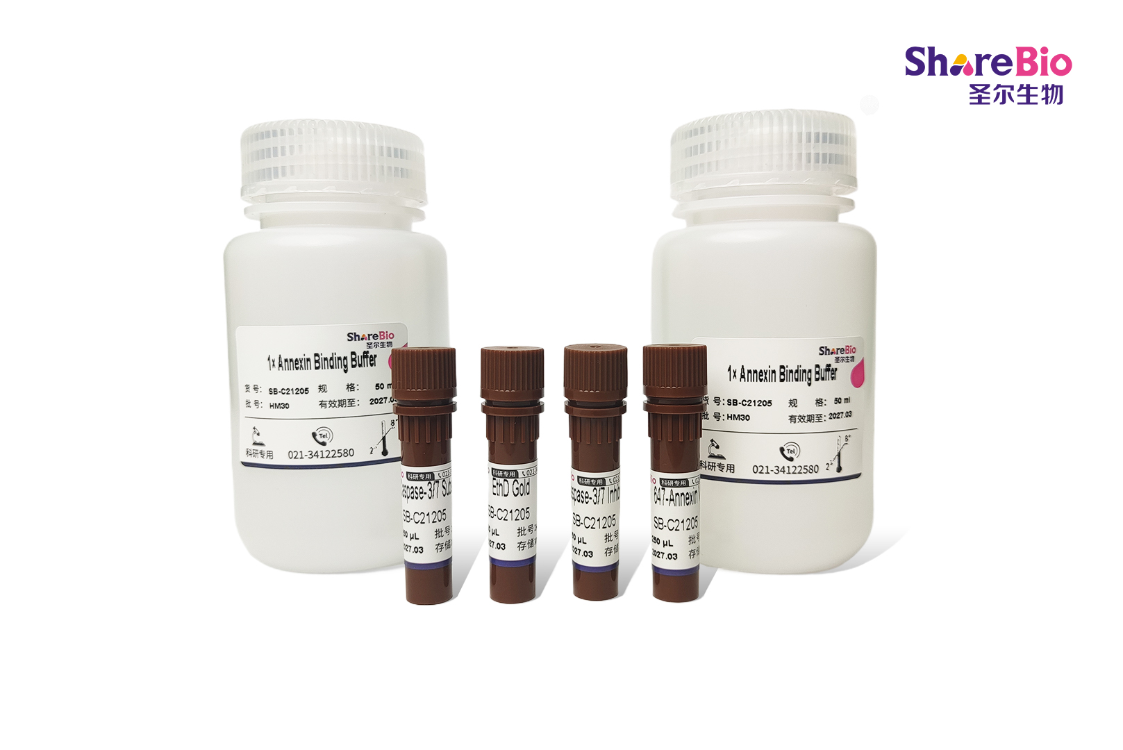 活细胞 Caspase-3/7 活性与Annexin V 双重凋亡检测试剂盒(488-Caspase-3/7, 647-Annexin V, EthD Gold)